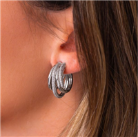 Pendientes Boccadamo Mujer Starry in Bronce Cubic Zirconia XOR793 - XOR793